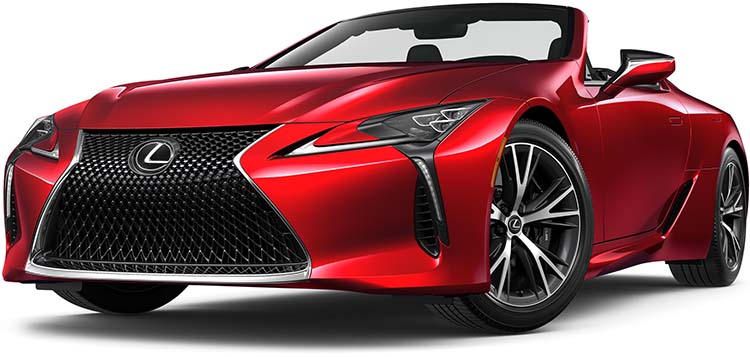 New Lexus LC Convertible Left Hand Drive body color: Radiant Red