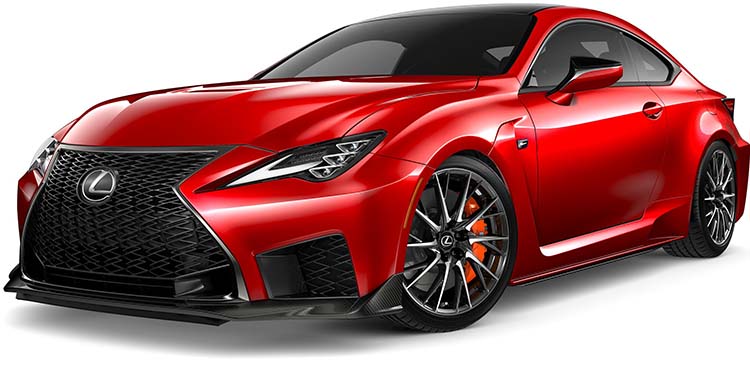 New Lexus RC F Left Hand Drive body color: Radiant Red