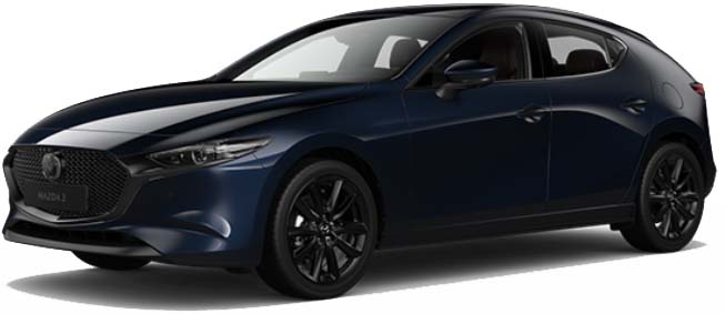 New Mazda 3 Hatchback Left Hand Drive body color: Deep Crystal Blue