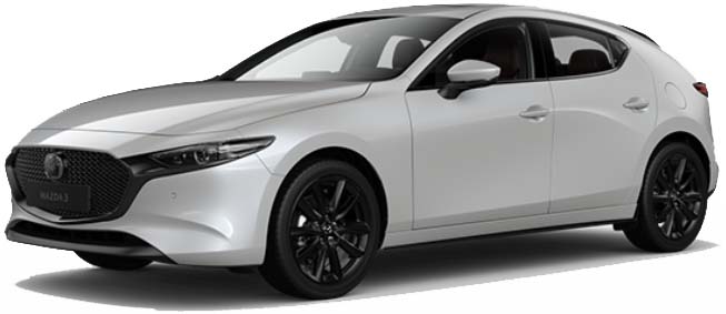 New Mazda 3 Hatchback Left Hand Drive body color: Snowflake White Pearl Mica