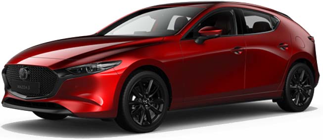 New Mazda 3 Hatchback Left Hand Drive body color: Soul Red Crystal Metallic