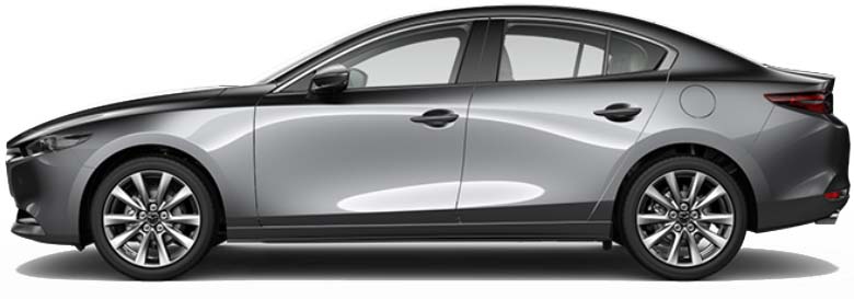 New Mazda 3 Sedan Left Hand Drive body color: Machine Gray