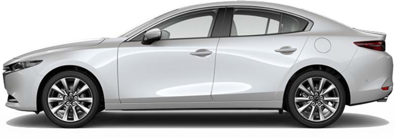 New Mazda 3 Sedan Left Hand Drive body color: Snowflake White Pearl Mica