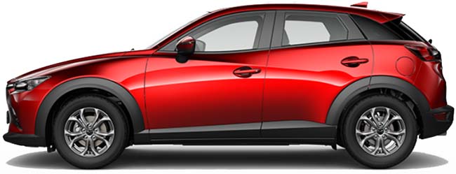 New Mazda cx 3 Left Hand Drive body color: Soul Red Crystal Metallic
