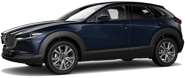 New Mazda cx 30 Left Hand Drive body color: Deep Crystal Blue