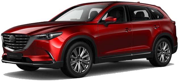 New Mazda cx 9 Left Hand Drive body color: Soul Red Crystal Metallic