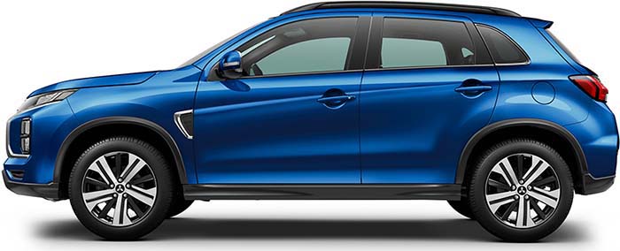 New Mitsubishi ASX Left Hand Drive body color: Sporty Blue (Lightning Blue Mica)