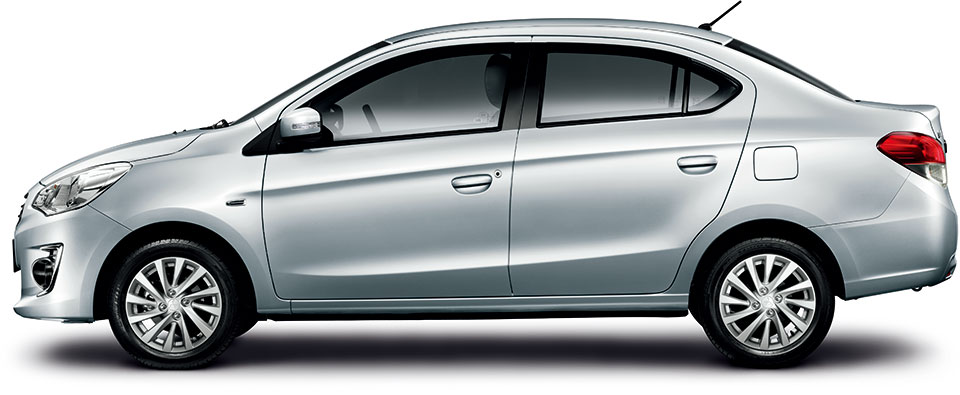 New Mitsubishi Attrage Left Hand Drive body color: Cool Silver Metallic