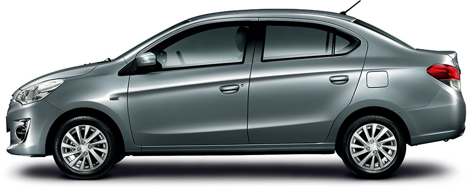 New Mitsubishi Attrage Left Hand Drive body color: Titanium Gray Metallic