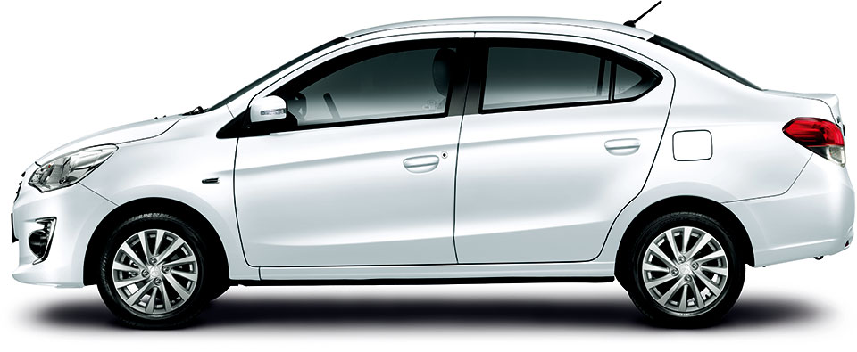 New Mitsubishi Attrage Left Hand Drive body color: White Solid