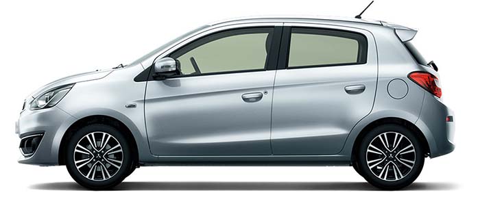 New Mitsubishi Mirage Left Hand Drive body color: Cool Silver Metallic