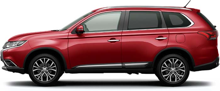 New Mitsubishi Outlander Left Hand Drive body color: Red Metallic