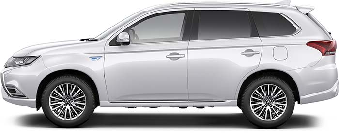 New Mitsubishi Outlander phev Left Hand Drive body color: Polar White Solid