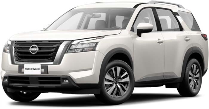 New Nissan Pathfinder Left Hand Drive body color: Pearl White Tricoat