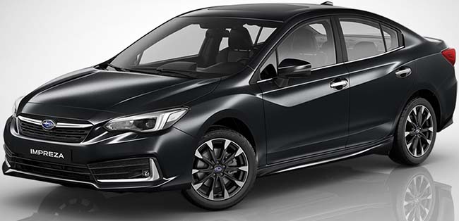 New Subaru Impreza Sedan Left Hand Drive body color: Crystal Black Silica