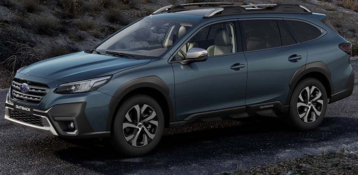 New Subaru Outback Left Hand Drive body color: Storm Grey Metallic