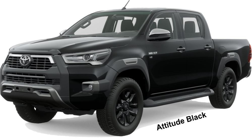 New Toyota Hilux Adventure Double Cabin, Left Hand Drive color:: ATTITUDE BLACK