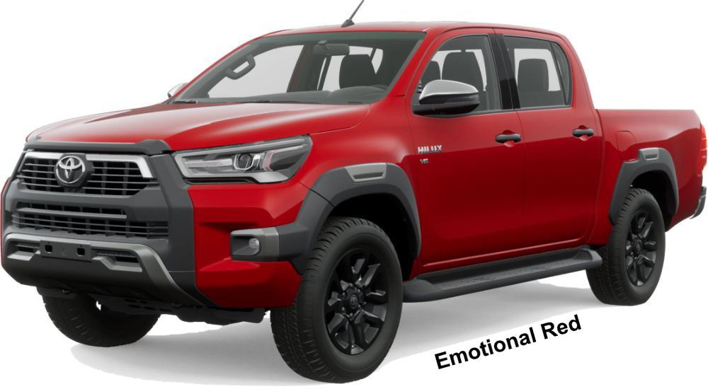 New Toyota Hilux Adventure Double Cabin, Left Hand Drive color:: EMOTIONAL RED