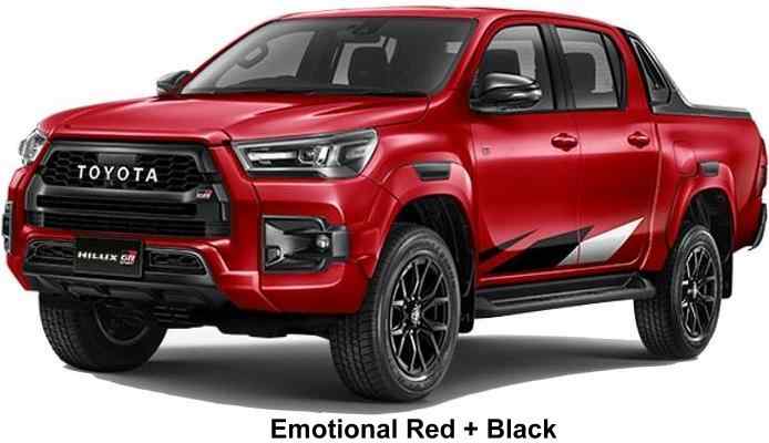 New Toyota Hilux Adventure GR Sport Left Hand Drive body color: EMOTIONAL RED + BLACK