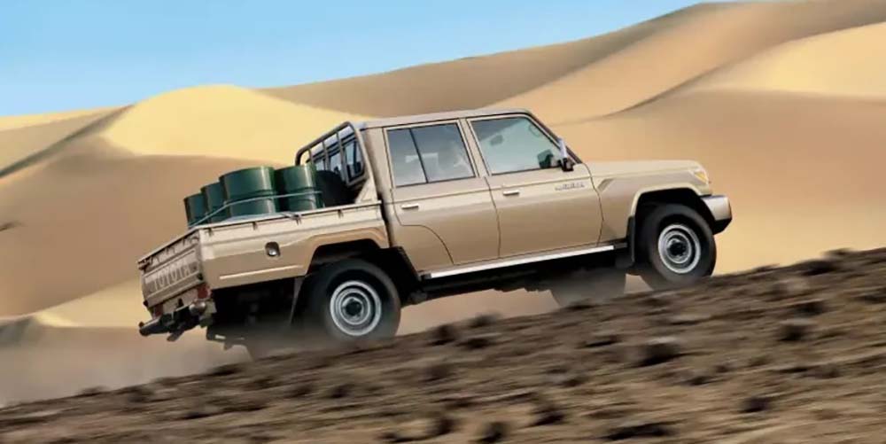 New Toyota Land Cruiser Pick Up Left Hand Drive photo: Back view image