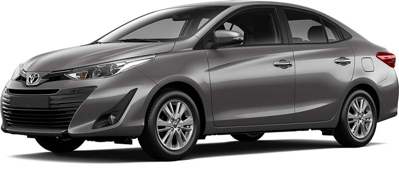 New Toyota Yaris Left Hand Drive body color: Black Gray Metallic