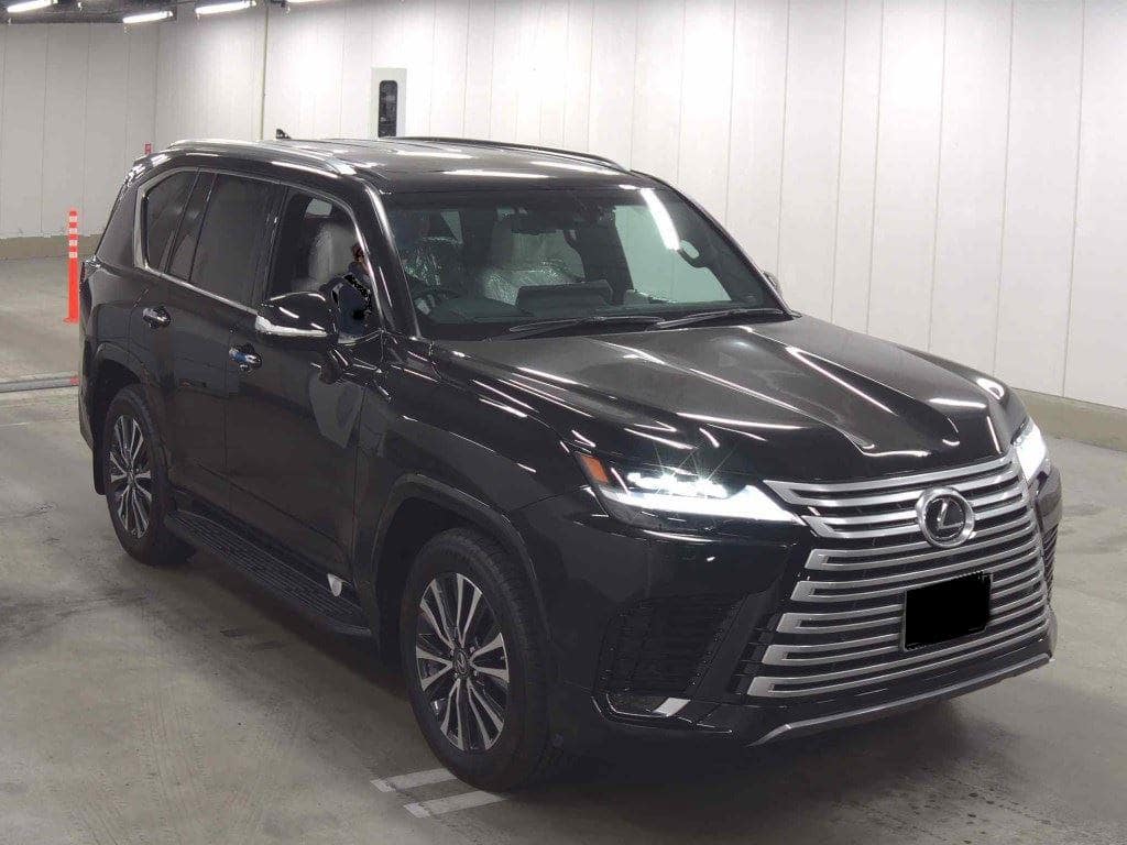 Lexus LX600, Black color and Beige interior picture: Front view image