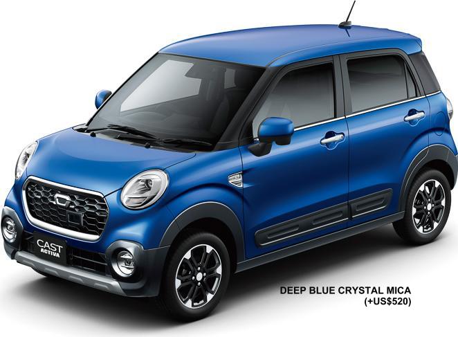 New Daihatsu Cast Activa Body color: Deep Blue Crystal Mica (option color + US$ 320)