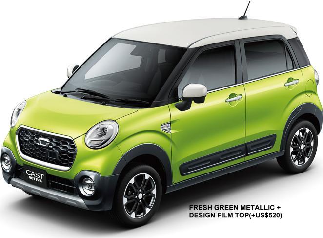 New Daihatsu Cast Activa Body color: Fresh Green Metallic + Design Film Top (option color + US$ 520)