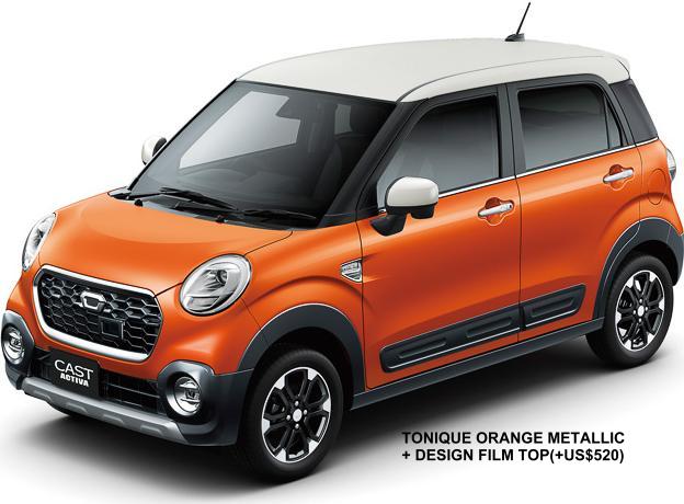 New Daihatsu Cast Activa Body color: Tonique Orange Metallic + Design Film Top (option color + US$ 520)
