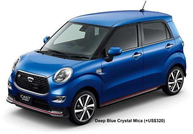 New Daihatsu Cast Sport body color: DEEP BLUE CRYSTAL MICA (option color +US$320)