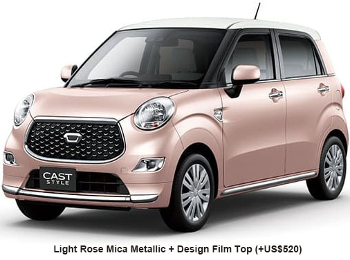 Daihatsu Cast Style Color: Light Rose Mica Metallic Design Film Top
