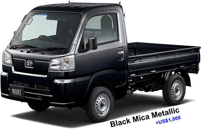 New Daihatsu Hijet Truck body color: Black Mica Metallic (option color +US$1,000)