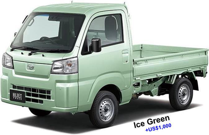 New Daihatsu Hijet Truck body color: Ice Green (option color +US$1,000)