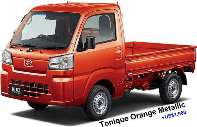 New Daihatsu Hijet Truck body color: Tonique Orange Metallic (option color +US$1,000)