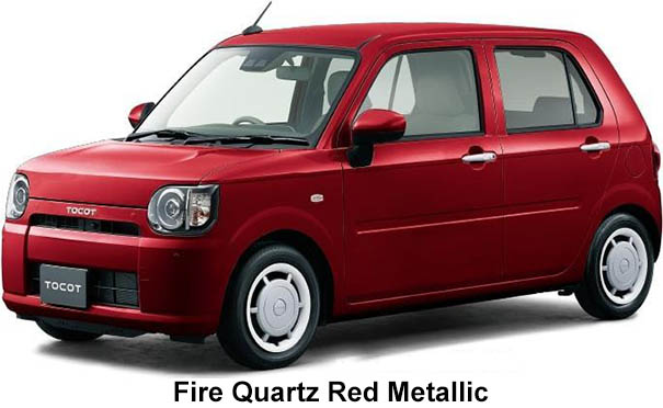 Daihatsu Mira Tocot color: Fire Quartz Red Metallic
