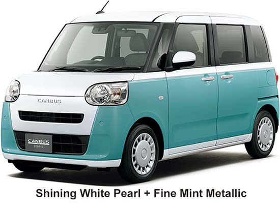 Daihatsu Move Canbus Color: Shining White Pearl + Fine Mint Metallic