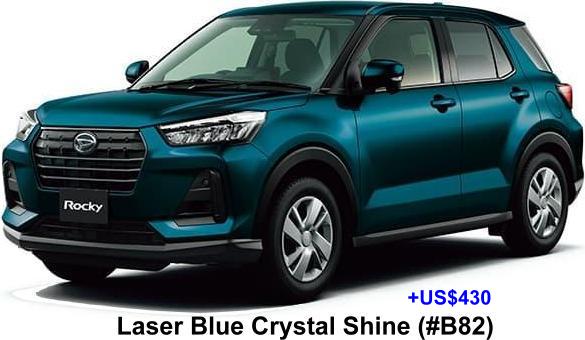 New Daihatsu Rocky body color: Laser Blue Crystal Shine (Color No. B82) (Option color +US$430)