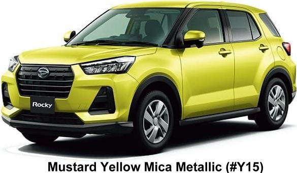 New Daihatsu Rocky body color: Mustard Yellow Mica Metallic (Color No. Y15)