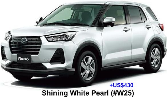 New Daihatsu Rocky body color: Shining White Pearl (Color No. W25) (Option color +US$430)