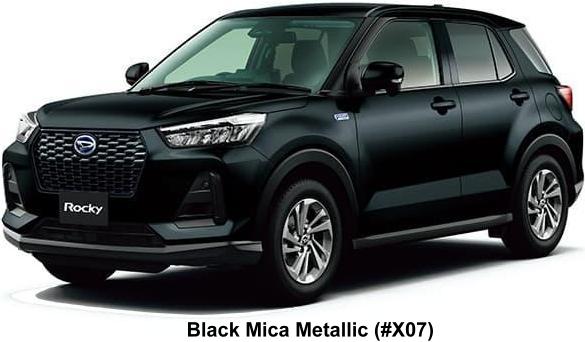 New Daihatsu Rocky HEV body color: Black Mica Metallic (Color No. X07)