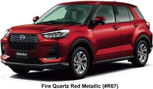 New Daihatsu Rocky HEV body color: Fire Quartz Red Metallic (Color No. R67)