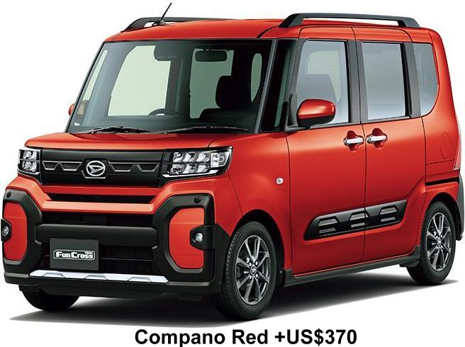 New Daihatsu Tanto Funcross body color: Compano Red +US$370