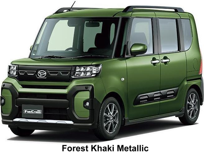 New Daihatsu Tanto Funcross body color: Forest Khaki Metallic