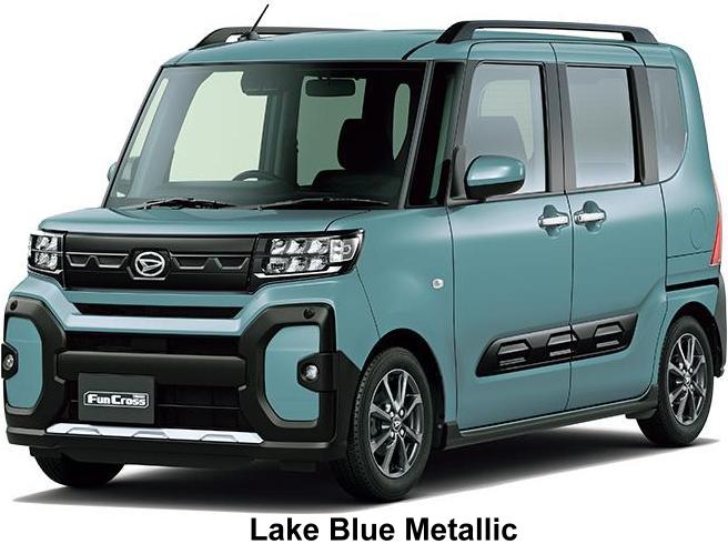 New Daihatsu Tanto Funcross body color: Lake Blue Metallic