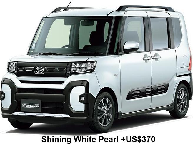 New Daihatsu Tanto Funcross body color: Shining White Pearl +US$370