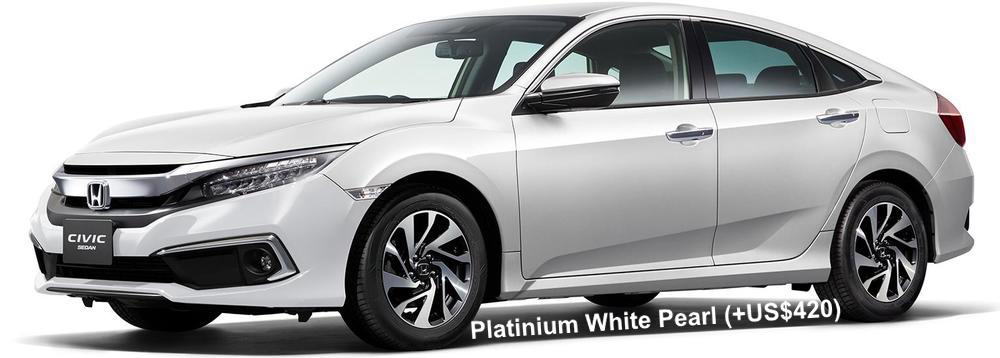 New Honda Civic Sedan body color: Platinium White Pearl (+US$420)