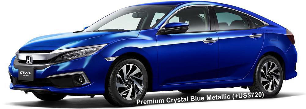 New Honda Civic Hatchback body color: Premium Crystal Blue Metallic (+US$720)