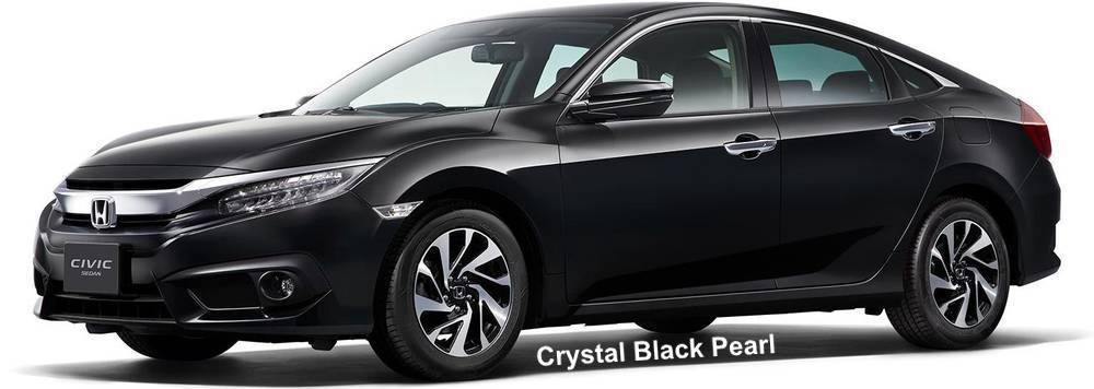 New Honda Civic Sedan body color: Crystal Black Pearl