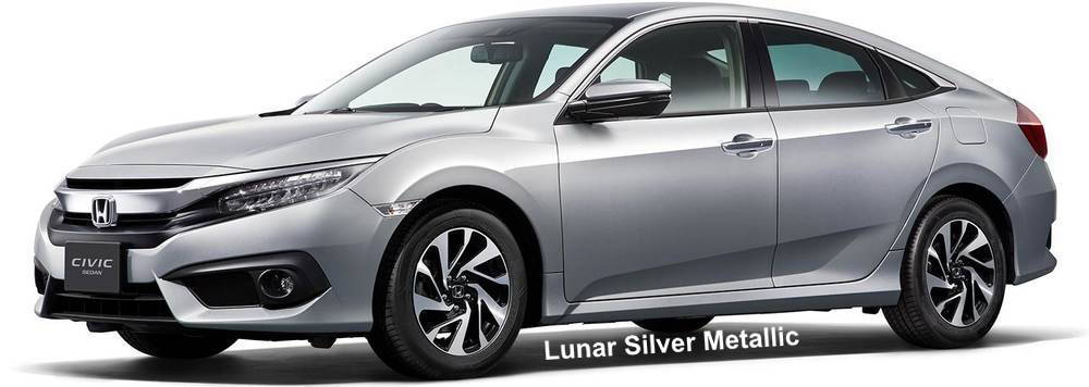New Honda Civic Sedan body color: Lunar Silver Metallic
