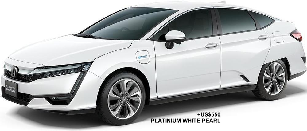 New Honda Clarity PHEV body color: Platinium White Pearl (option color +US$550)